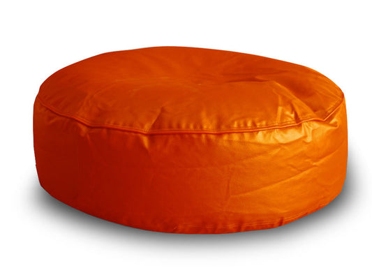 XL Round Floor Cushion With Beans - Orange