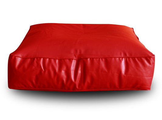 XL Floor Cushion With Beans - Square - Red