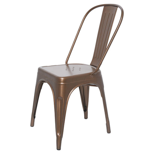 Stylo Powder Coated Metal Chair - Bronze