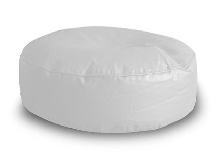 XL Round Floor Cushion With Beans - White