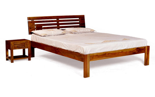 Bristol Sheesham Wood King Bed - Teak Finish