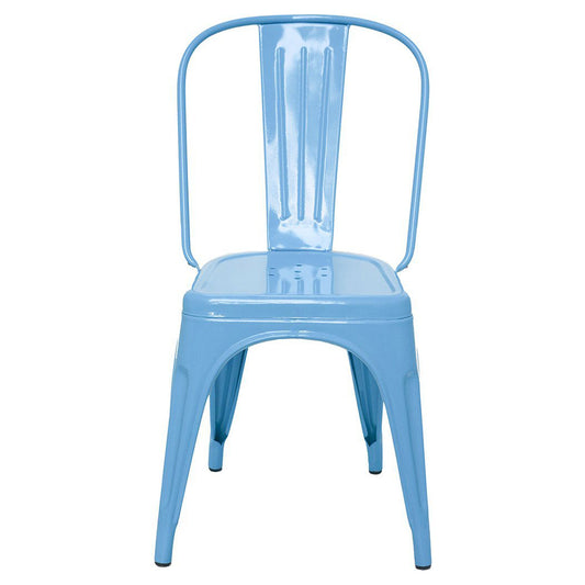 Stylo Powder Coated Metal Chair - Mist Blue