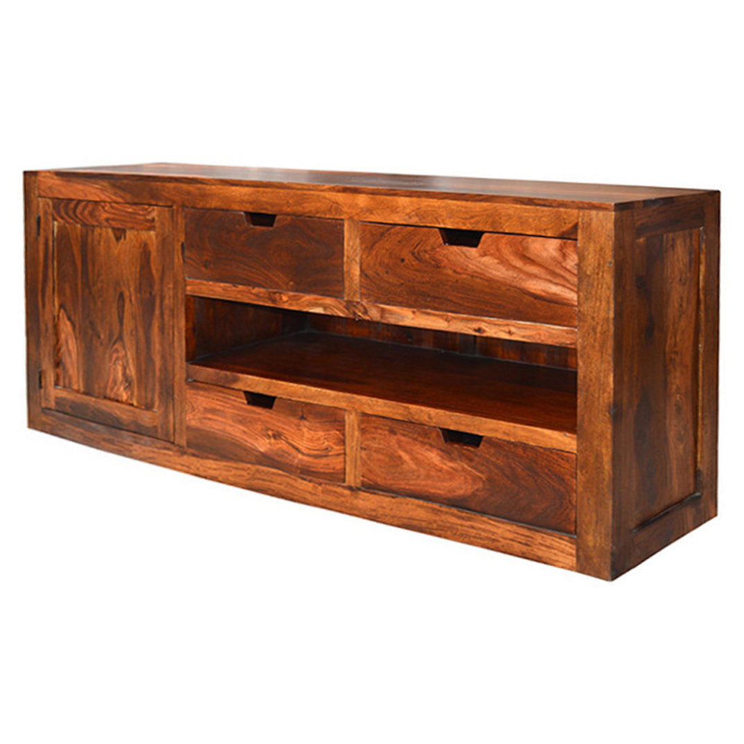 Diane - Solid Wood TV Cabinet With Multiple Drawers