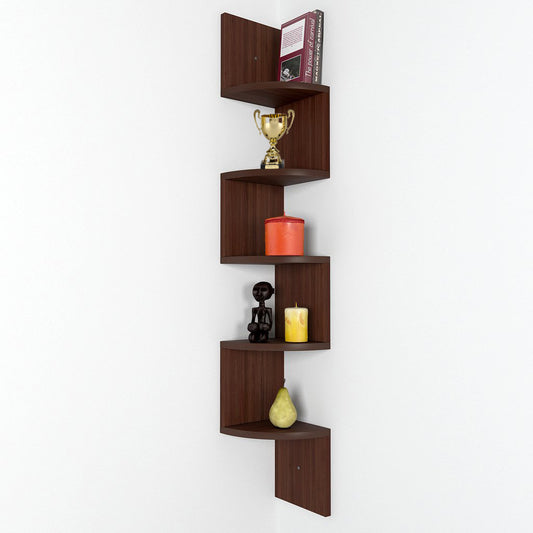 Zigzag Solid Wood Wall Mount Shelf / Rack