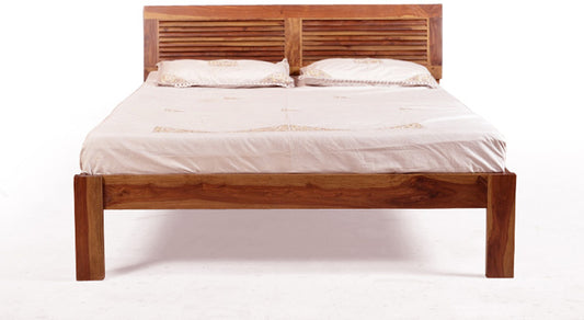 Toraid Sheesham Wood King Bed - Teak Finish