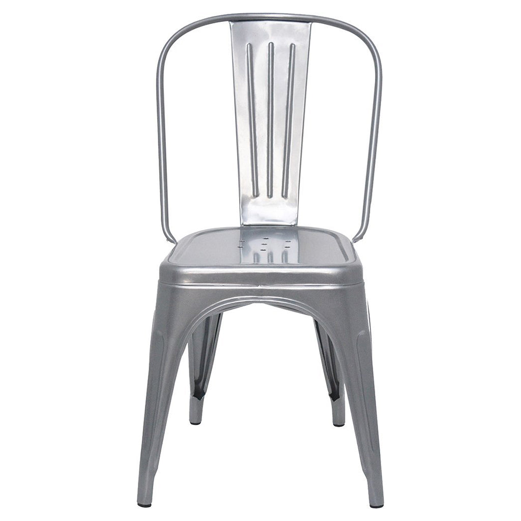 Stylo Powder Coated Metal Chair - Silver