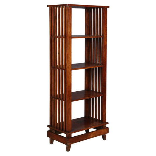 Frey Solid Wood Bookshelf - Teak Finish