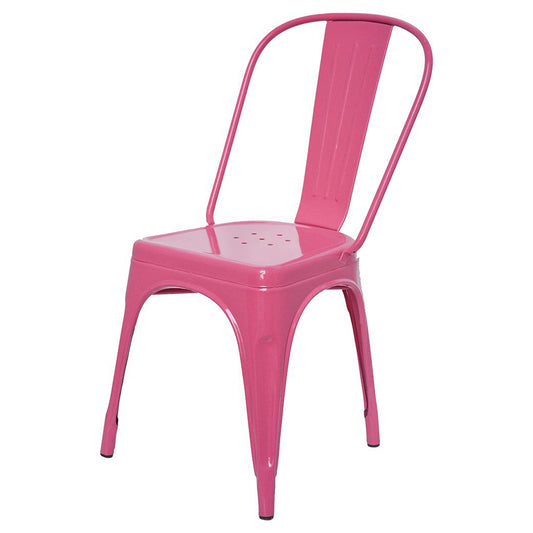 Stylo Powder Coated Metal Chair - Light Pink