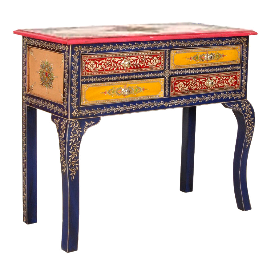 Morgan - Ethnic Solid Wood Console Table - Multi Colour