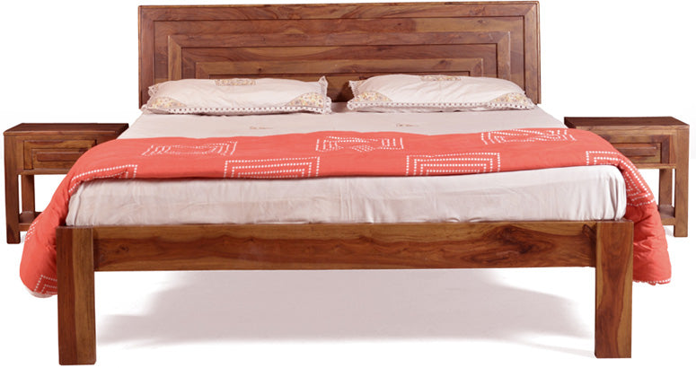 Siesta Sheesham Wood King Bed - Teak Finish