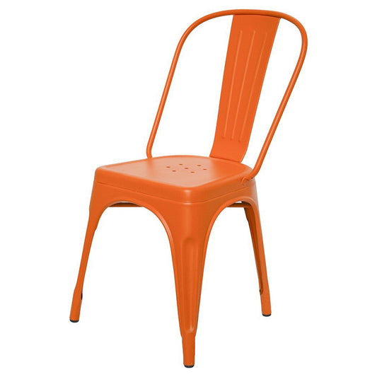 Stylo Powder Coated Metal Chair - Orange