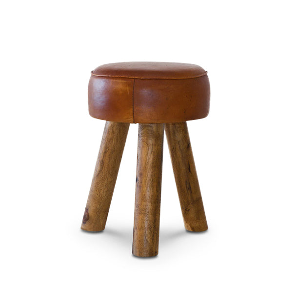 Donell Solid Wood Base & Cushioned Seat Stool