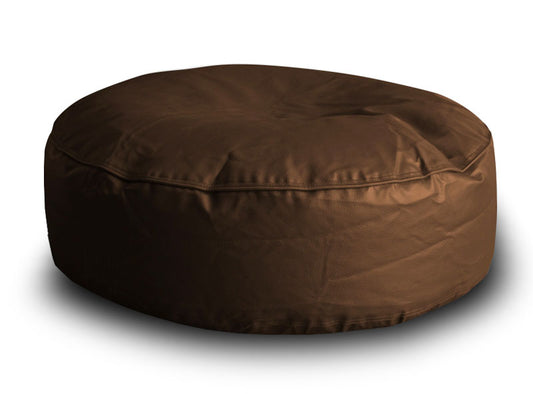 Brown XL Round Floor Cushion With Beans - Chocolate