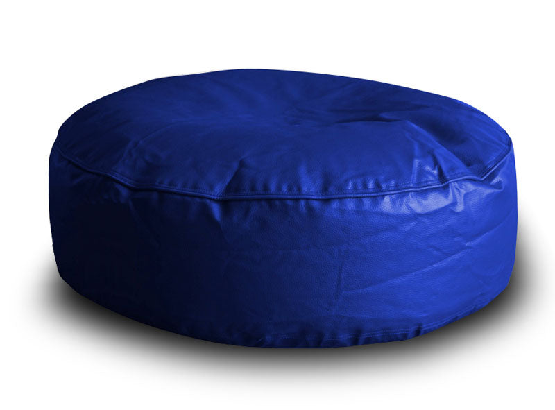 XL Round Floor Cushion With Beans - Blue