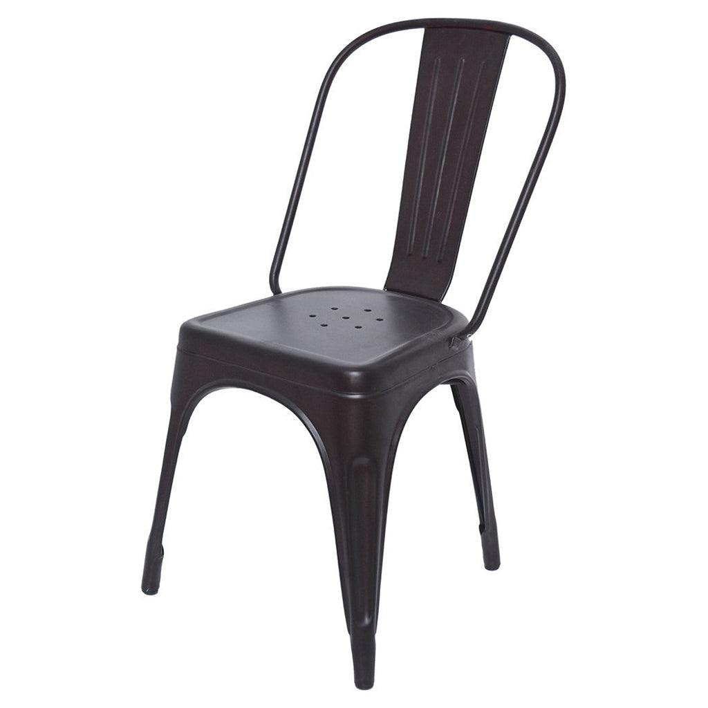 Stylo Powder Coated Metal Chair - Mat Black