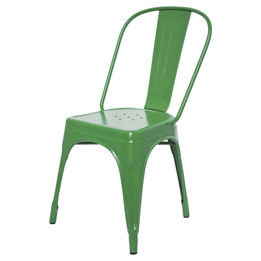 Stylo Powder Coated Metal Chair - Dark Green