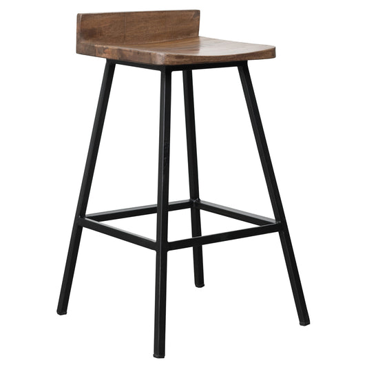 Christie Metal Base & Wood Seat Top Bar Chair