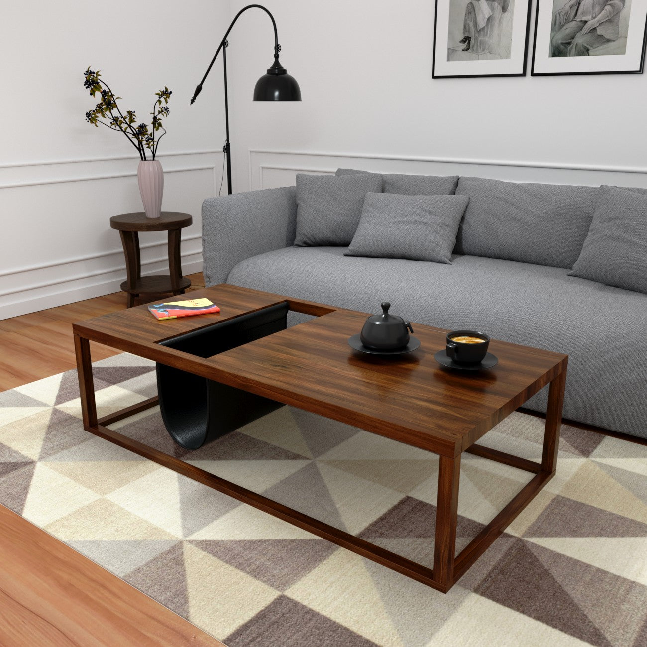 Amelia - Sheesham Wood Coffee Table In Teak Polish Finish