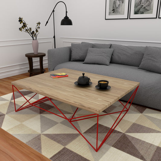 Fete - Coffee Table With Metal base Frame & Plywood & Laminate Table Top