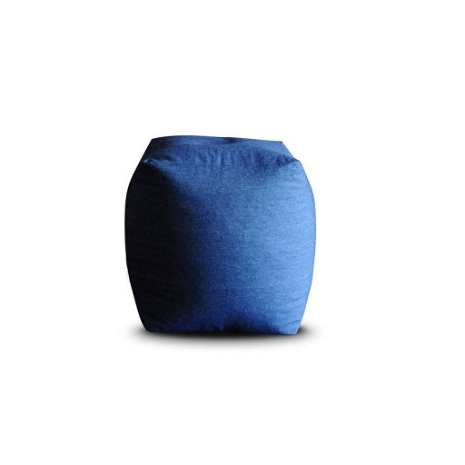 Jashan - Denim Square Ottoman -Blue