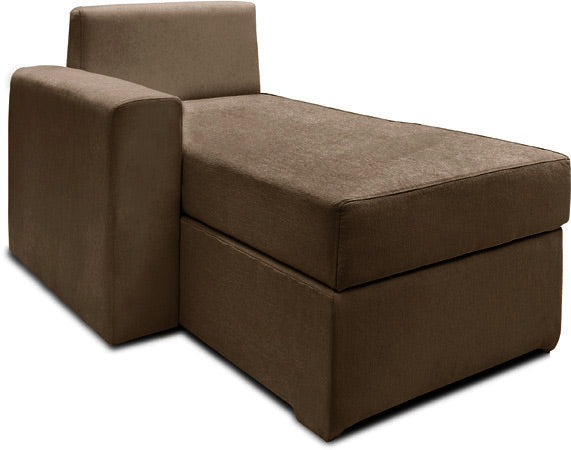 Haven - Wheat Brown Fabric Sectional Sofa Bed (L - Shaped Lounge)