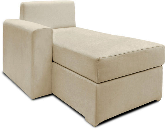 Haven - Canvas Beige Fabric Sectional SofaBed L - Shaped Lounge