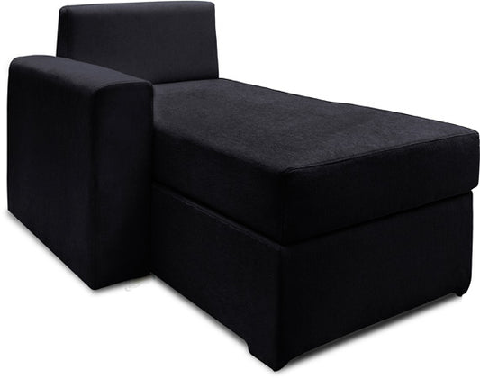 Haven - Carbon Black Fabric Sectional SofaBed L-Shaped Lounge