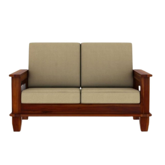 Xavier - Sheesham Wood 2 Seater Sofa - Honey Finish