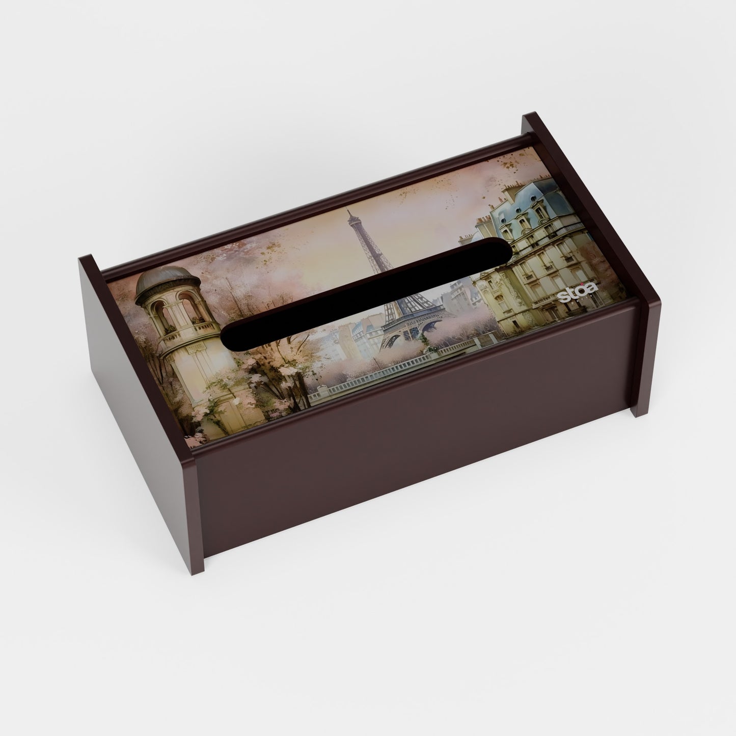 Stoa Paris in Cherry Blossom Tissue Box - Wenge