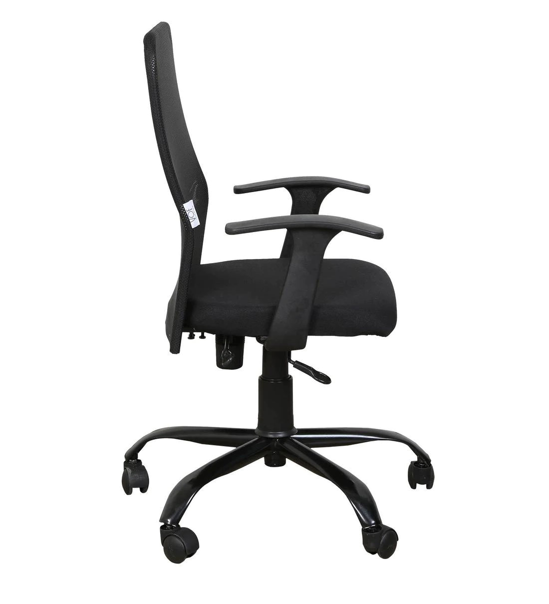 Philip Medium Back Ergonomic Chair For Work From Home & Office - Black