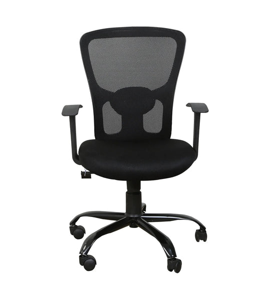 Carver - Medium Back Ergonomic Chair for Work from Home & Office - Black