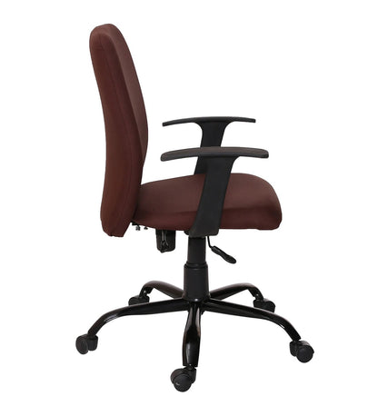 Cuba Medium Back Ergonomic Chair For Work From Home & Office Color- Brown