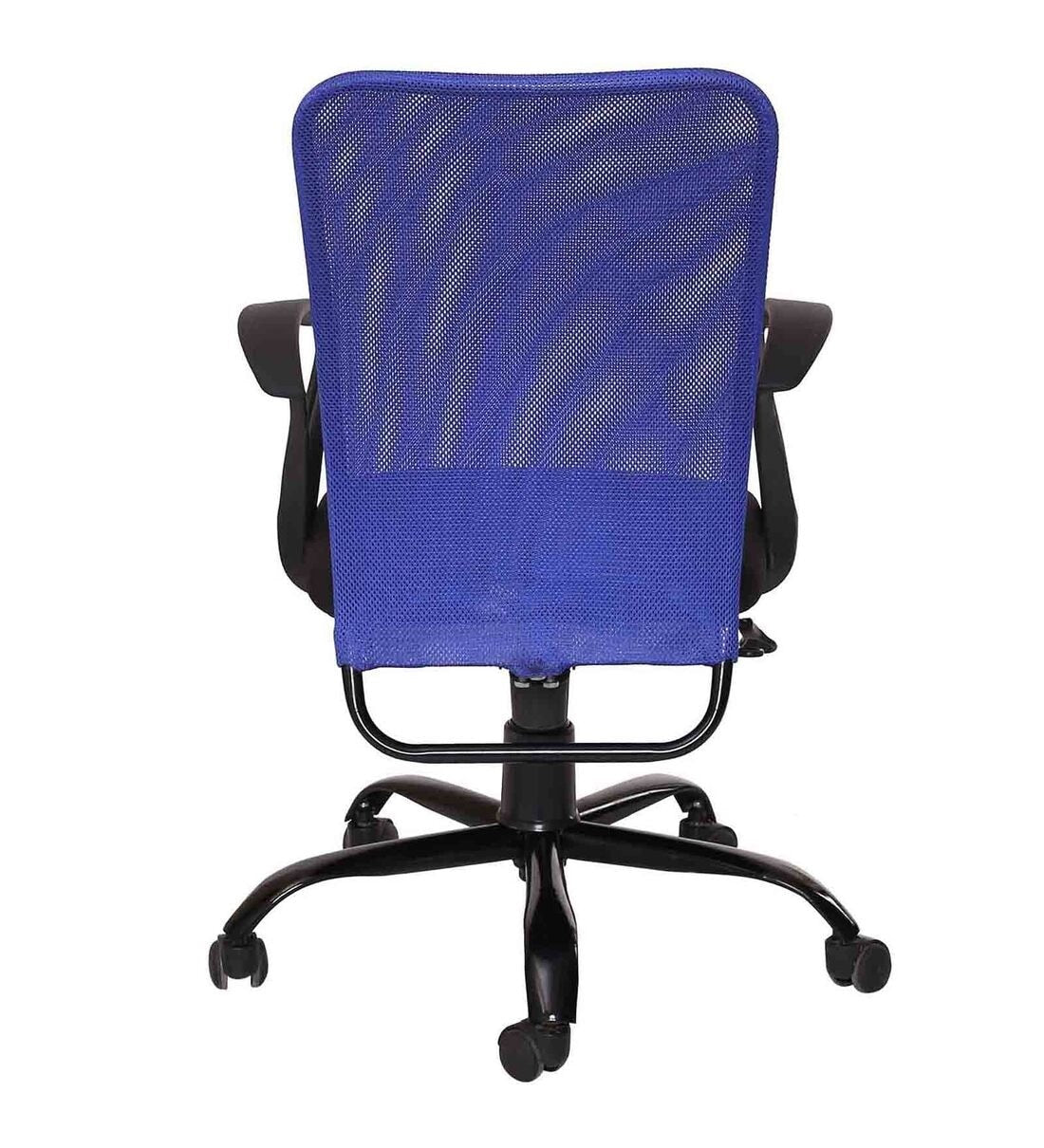 Zeel - Medium Back Ergonomic Chair for Work from Home & Office - Blue & Black