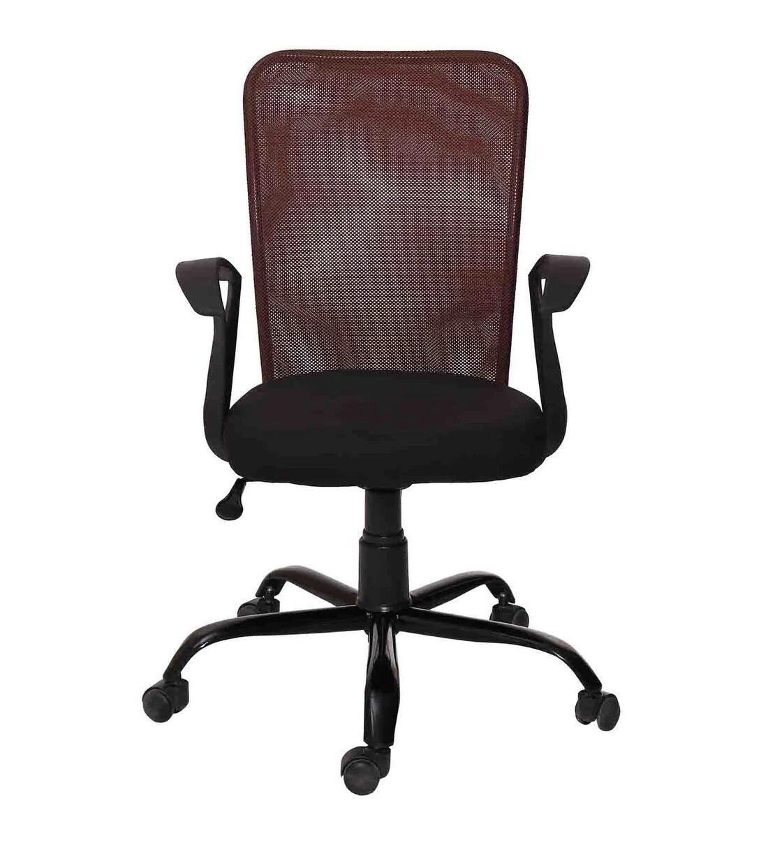 Zeel - Medium Back Ergonomic Chair for Work from Home & Office - Brown & Black