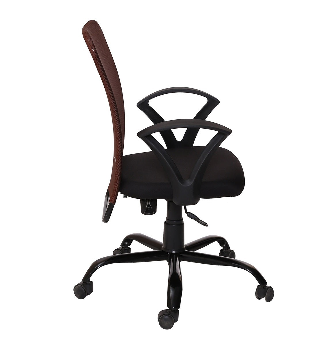 Zeel - Medium Back Ergonomic Chair for Work from Home & Office - Brown & Black