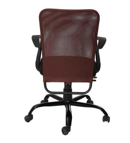 Zeel - Medium Back Ergonomic Chair for Work from Home & Office - Brown & Black