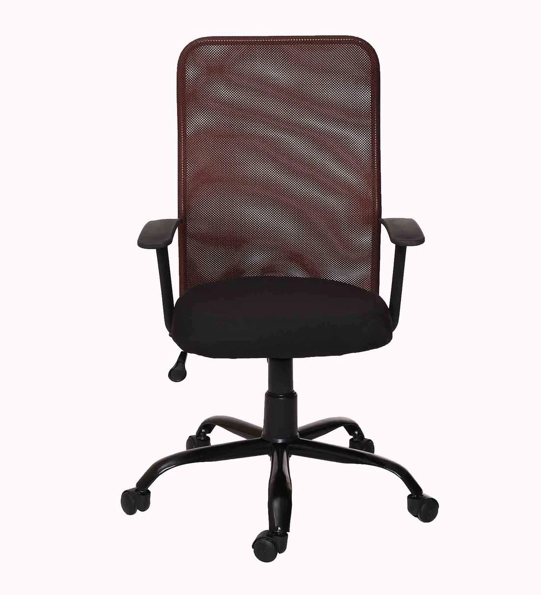 Philip - Medium Back Ergonomic Chair for Work from Home & Office - Brown & Black