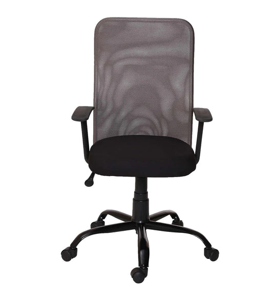 Philip - Medium Back Ergonomic Chair for Work from Home & Office - Grey & Black