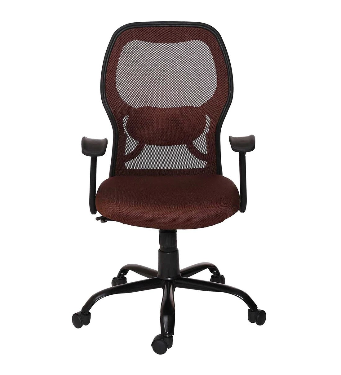 Schuller - Medium Back Ergonomic Chair for Work from Home & Office - Brown