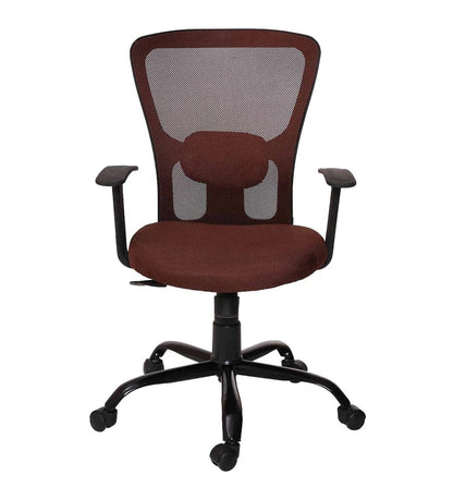 Carver - Medium Back Ergonomic Chair for Work from Home & Office - Brown