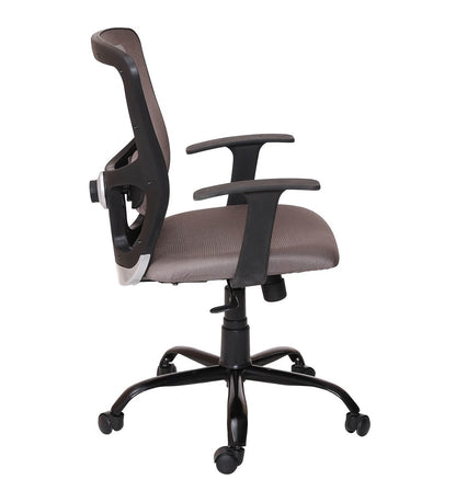 Carver Medium Back Ergonomic Chair For Work From Home & Office - Grey