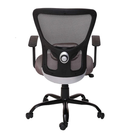 Carver Medium Back Ergonomic Chair For Work From Home & Office - Grey