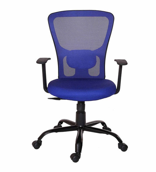 Carver - Medium Back Ergonomic Chair for Work from Home & Office - Blue