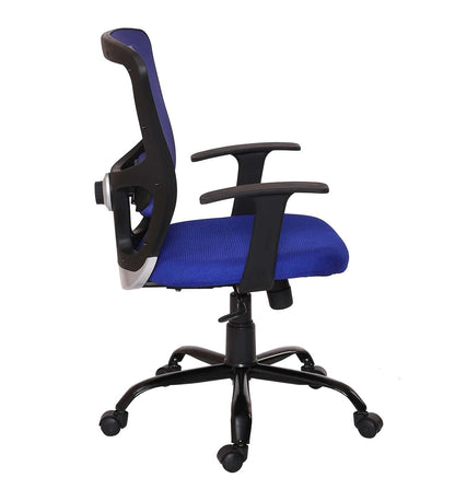 Carver - Medium Back Ergonomic Chair for Work from Home & Office - Blue