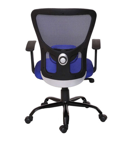 Carver - Medium Back Ergonomic Chair for Work from Home & Office - Blue