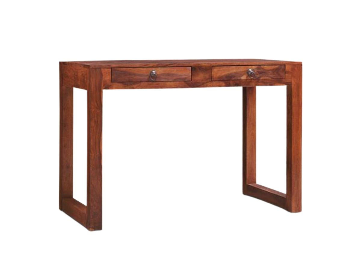 Dalinger - Solid Wood Console Table With Two Drawers - Honey