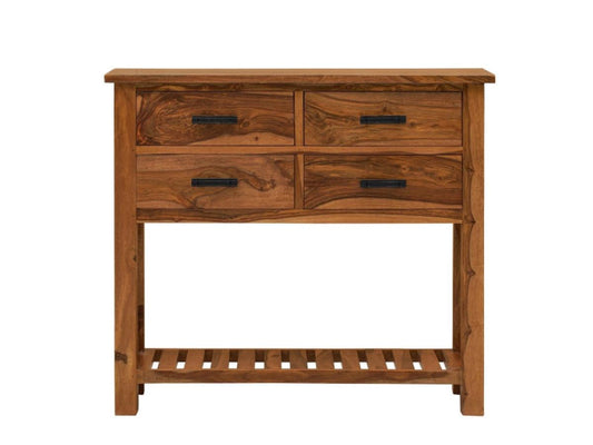 Kevin - Sheesham Wood Console Table With Drawers - Honey