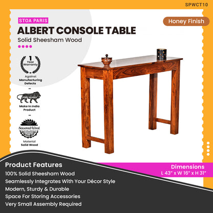 Albert - Solid Wood Console Table - Honey