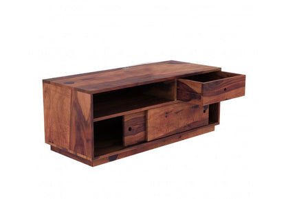 Rhodes - Solid Sheesham Wooden Tv Unit - Light Teak Finish