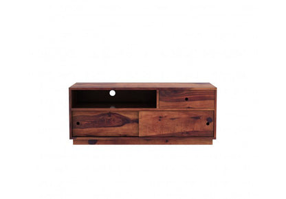 Rhodes - Solid Sheesham Wooden Tv Unit - Light Teak Finish